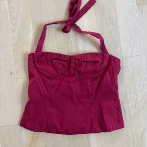 PEPPERMAYO red bustier top NWT